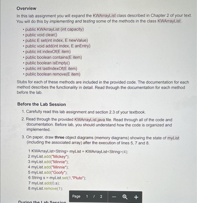 Solved Overview In this lab assignment you will expand the | Chegg.com