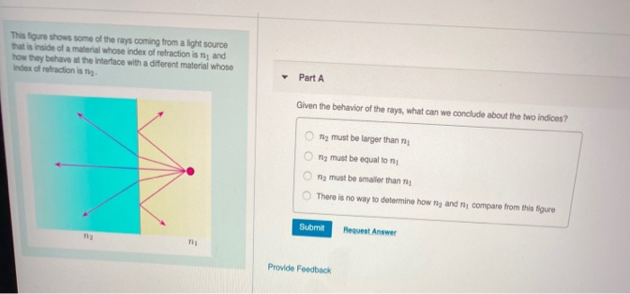 Solved This figure shows some of the rays coming from a | Chegg.com