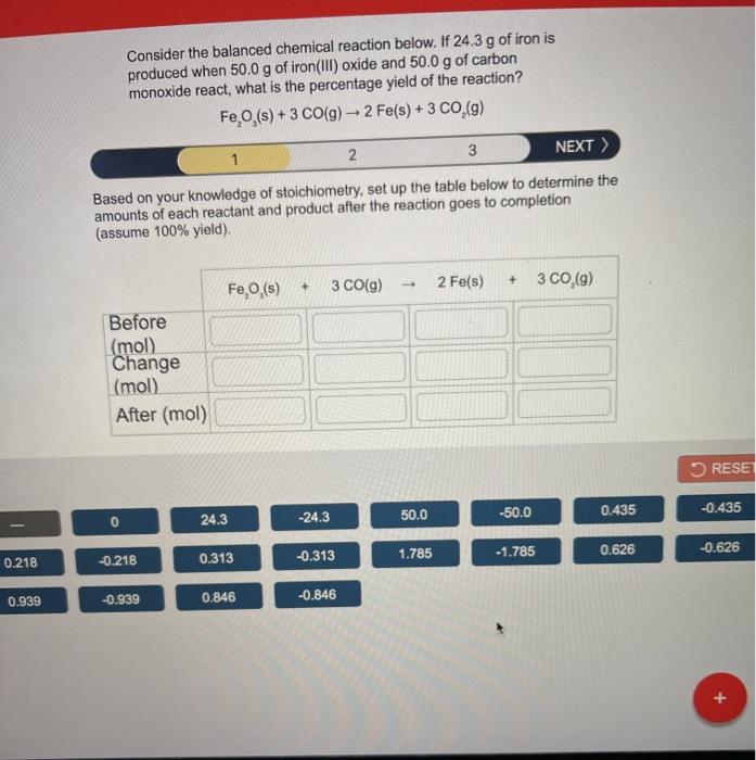 Solved Consider The Balanced Chemical Reaction Below. If