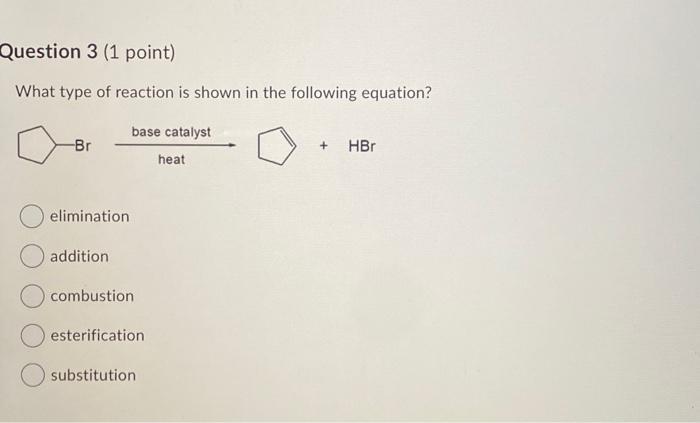 Solved What type of reaction is shown in the following | Chegg.com
