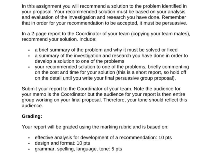 report comments for problem solving