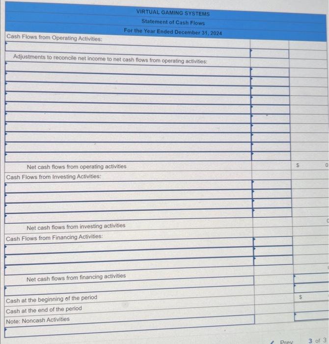 Solved The income statement, balance sheets, and additional | Chegg.com