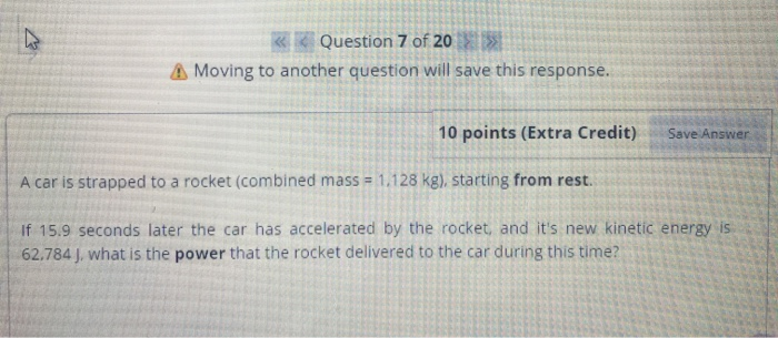 Solved Question 5 of 20 > >> A Moving to another question | Chegg.com