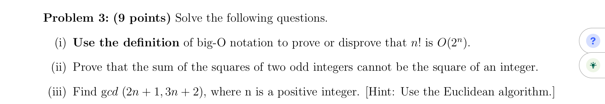 Solved Problem 3 9 ﻿points ﻿solve The Following