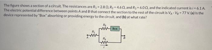 Solved The figure shows a section of a circuit. The | Chegg.com