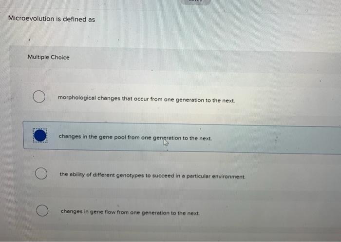 [Solved]: microevolution is defined as Microevolution is def