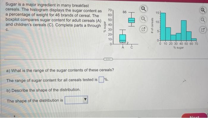 Solved Sugar is a major ingredient in many breakfast