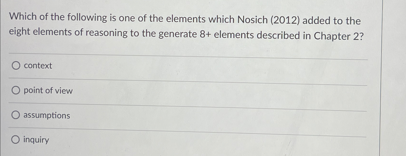 Solved Which of the following is one of the elements which | Chegg.com