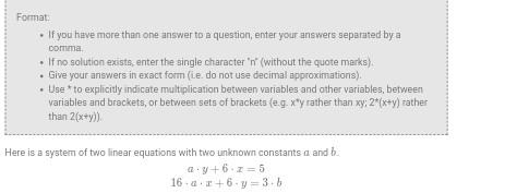 Solved Format If you have more than one answer to a | Chegg.com