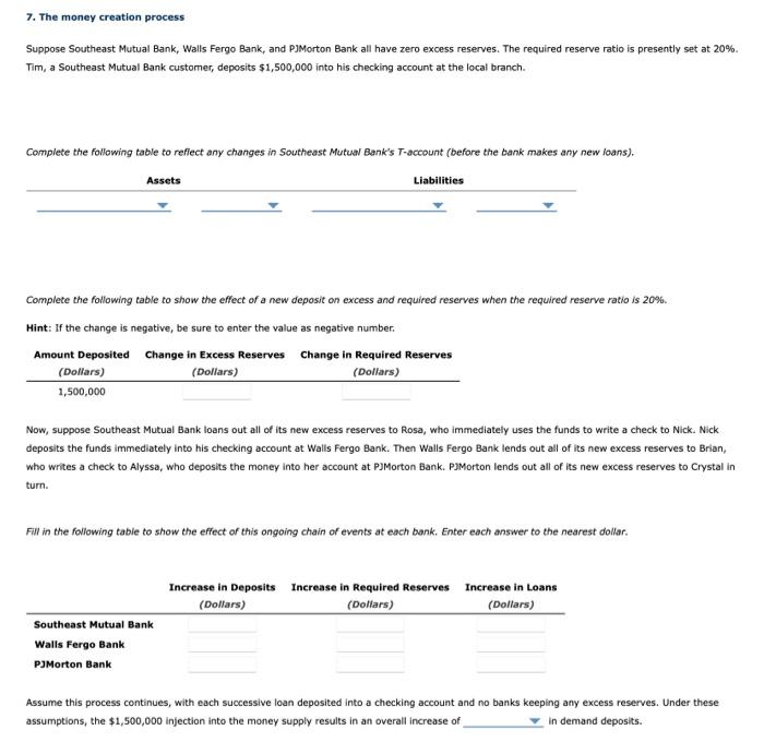 Solved Suppose Southeast Mutual Bank, Walls Fergo Bank, And | Chegg.com