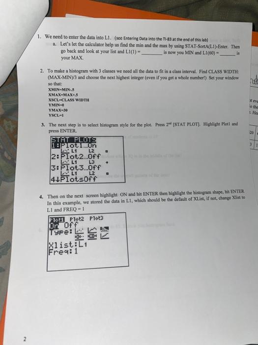 STAT 1350: Elementary Statistics Lab Activity Name(s) | Chegg.com