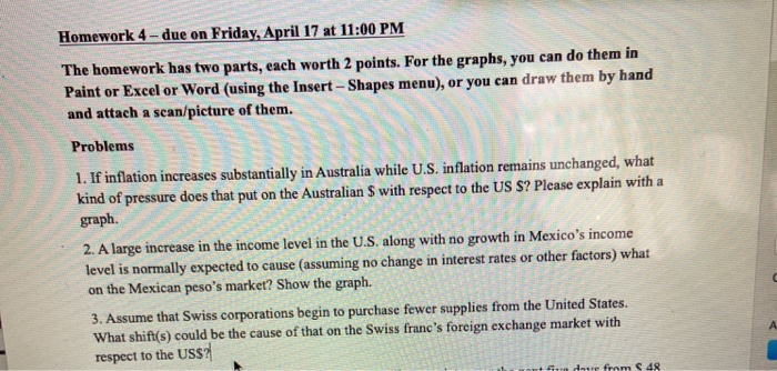 Solved Homework 4 - due on Friday, April 17 at 11:00 PM The | Chegg.com
