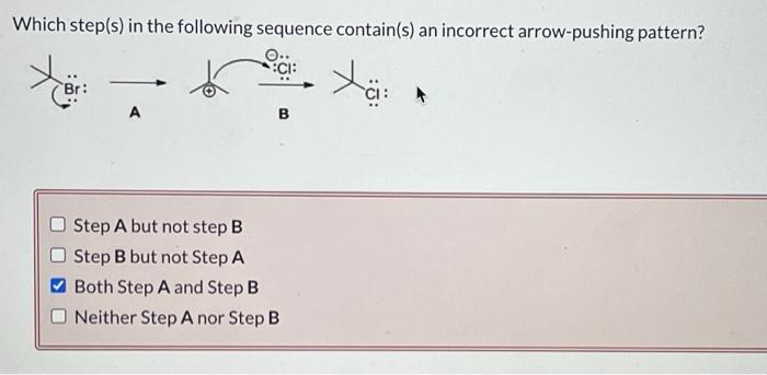 Solved Which Step(s) In The Following Sequence Contain(s) An | Chegg.com