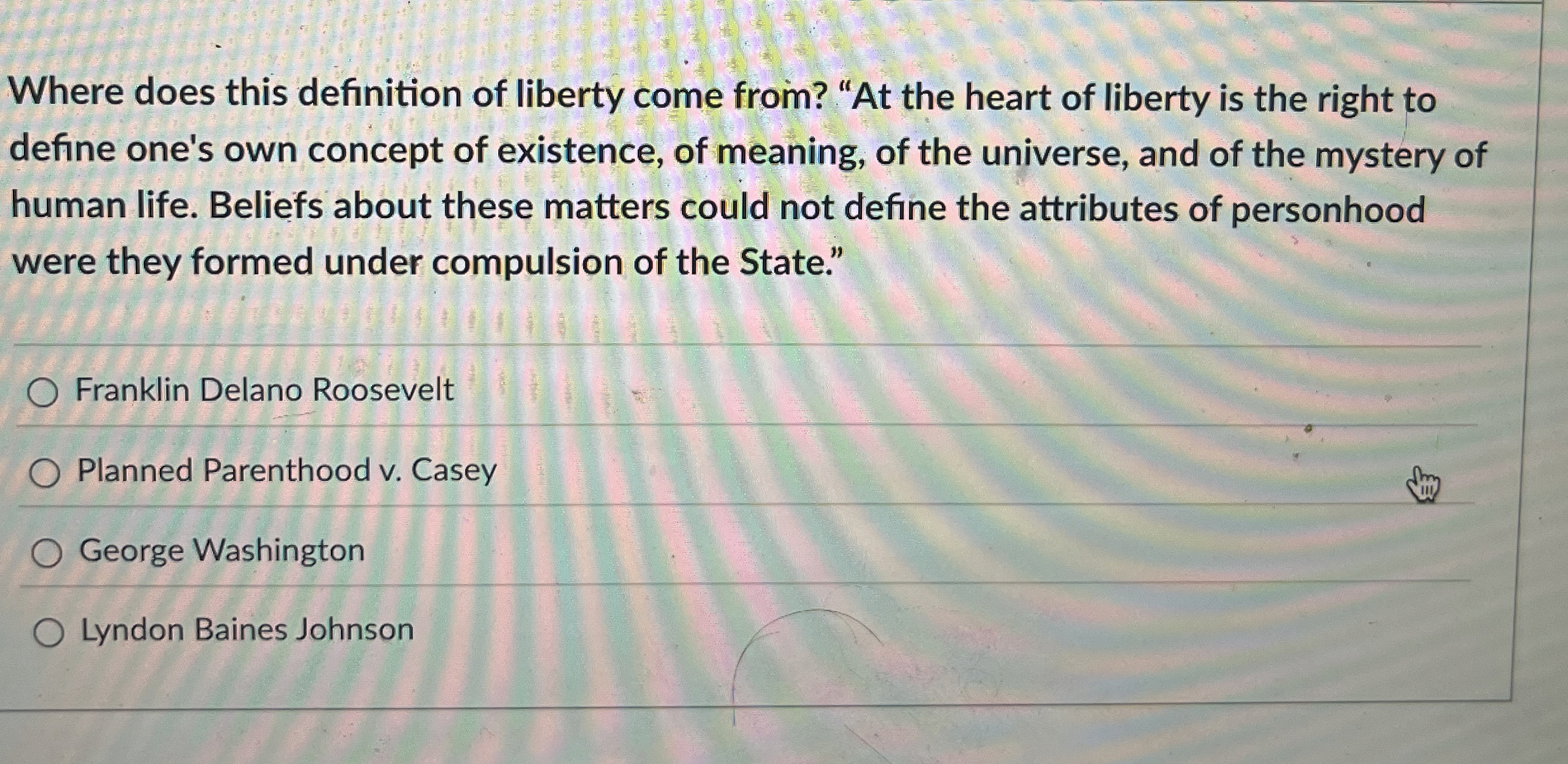 Solved Where does this definition of liberty come from? 