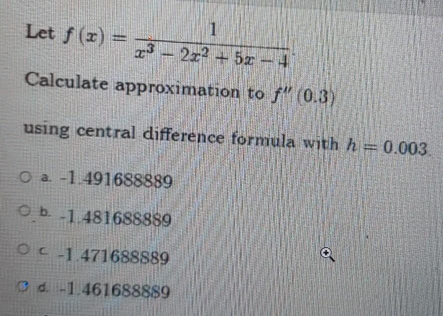 Solved Let f(3) = 23 22 5 Calculate approximation to r" | Chegg.com