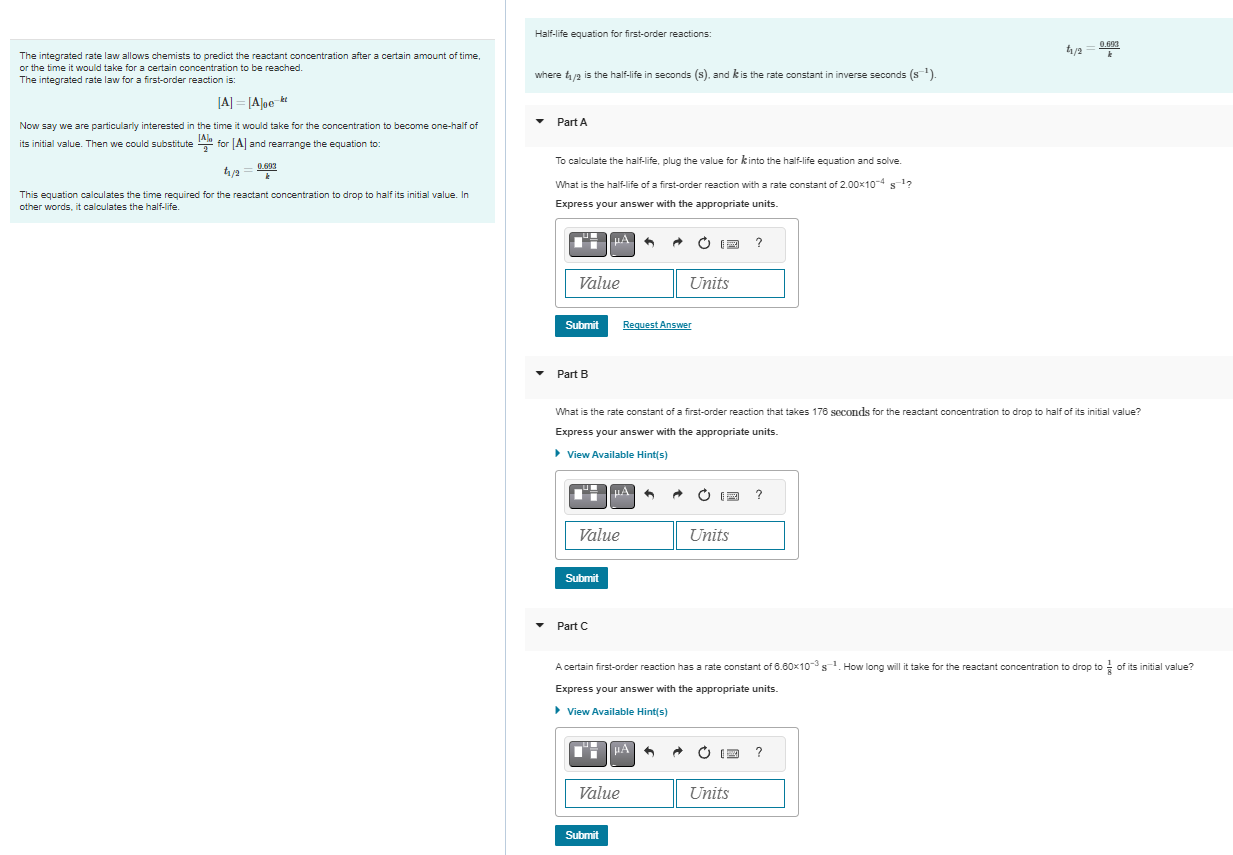 Solved The Integrated Rate Law Allows Chemists To Predict | Chegg.com