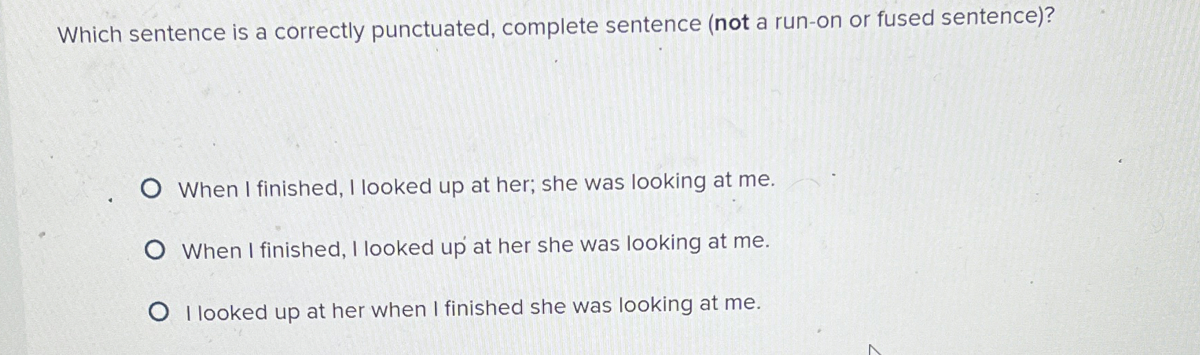 Solved Which sentence is a correctly punctuated, complete | Chegg.com
