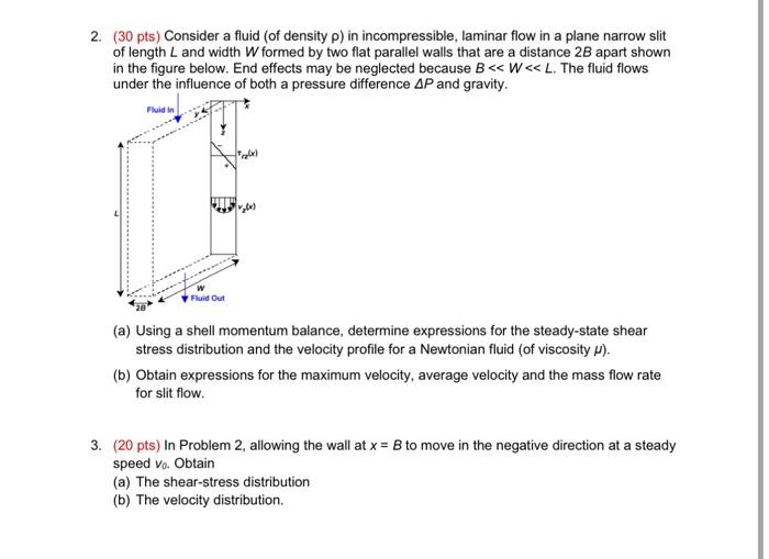 Solved 1 40 pts Consider a fluid of density   in  Cheggcom