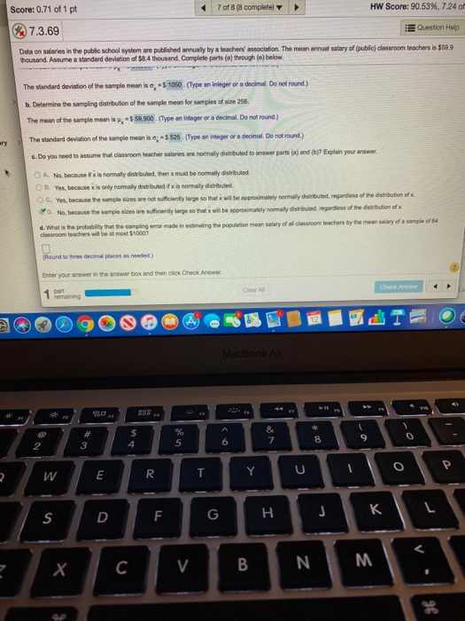 Solved Score: 0.71 of 1 pt 7 of 8 (8 complete) HW Score: | Chegg.com