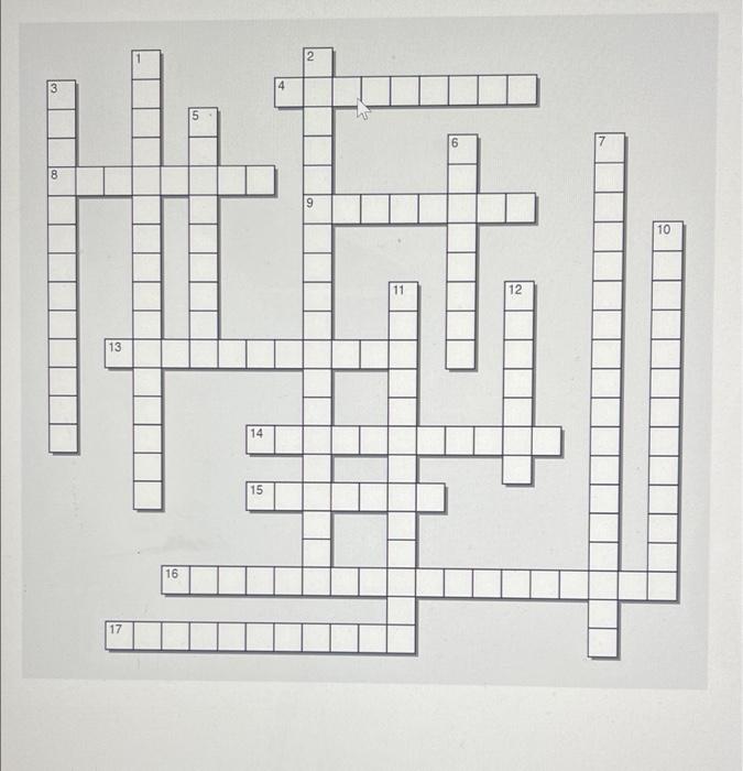 Solved 12 3 4 5 6 7 8 9 10 11 12 13 14 15 16 17 Across | Chegg.com