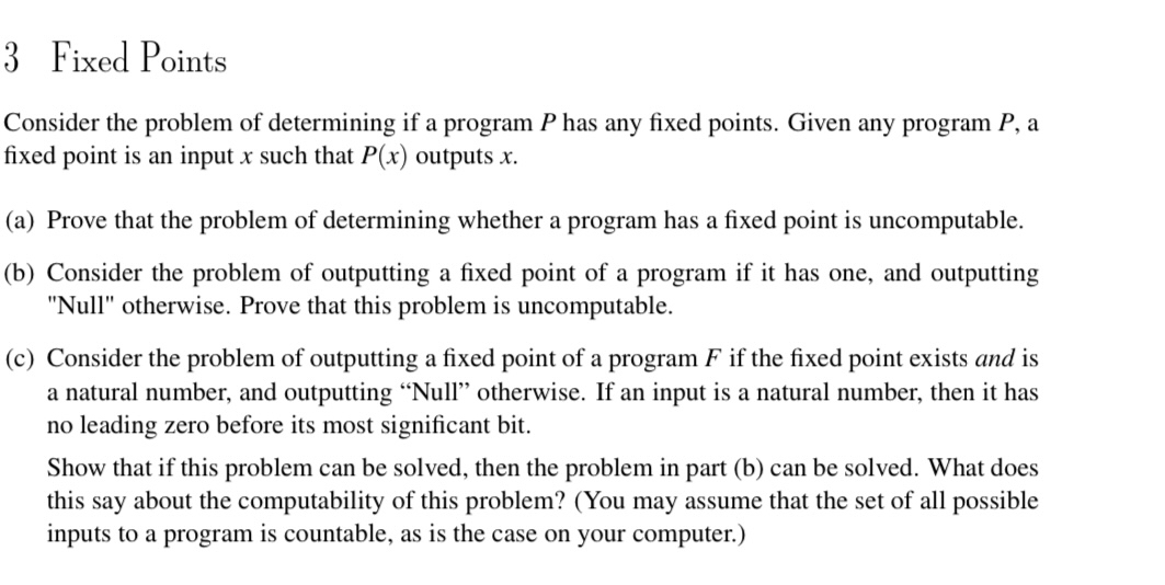 Solved Step by step 3 ﻿Fixed PointsConsider the problem of | Chegg.com