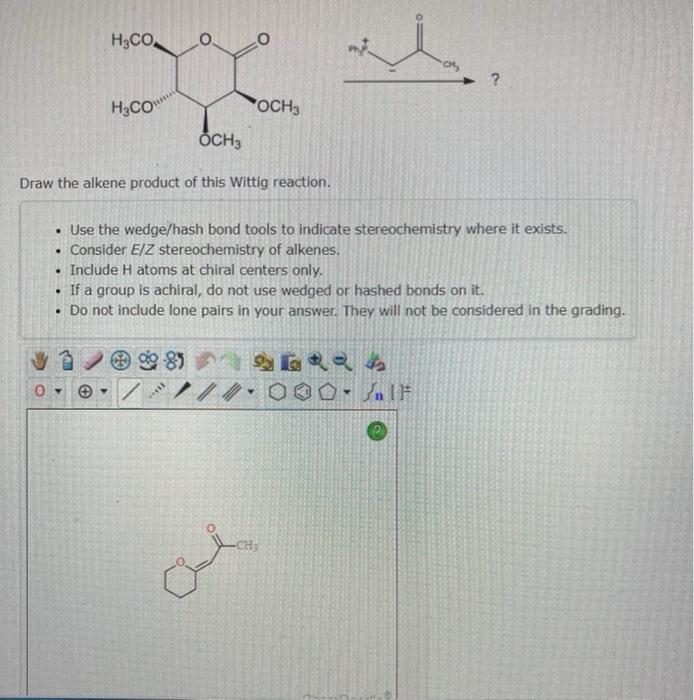 Solved Draw the alkene product of this Wittig reaction.