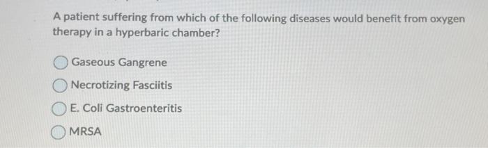 Solved A patient suffering from which of the following | Chegg.com