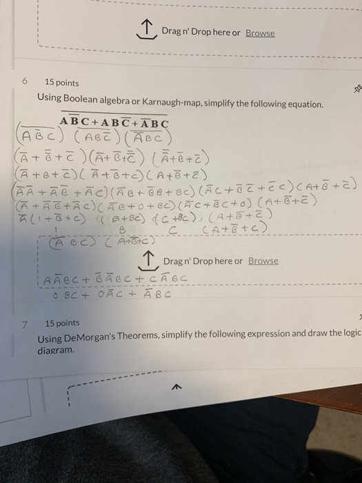 Solved 1 Drag N Drop Here Or Browse 6 15 Points Using Bo Chegg Com