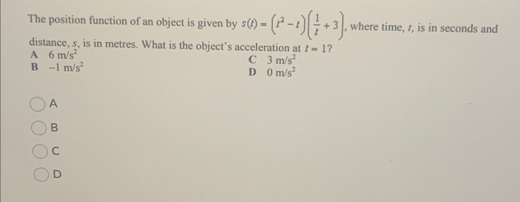 Solved The position function of an object is given by | Chegg.com