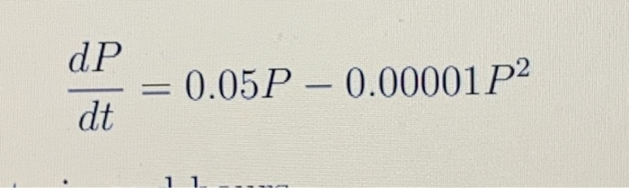 Solved The growth of a population of bacteria follows a | Chegg.com
