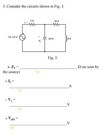 Solved 3. Consider the circuits shown in Fig. 3. 20 200 w | Chegg.com