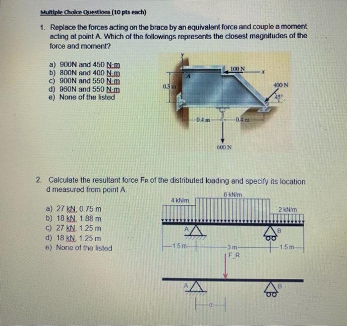 Solved Multiple choice Questions (10 pts each) 1. Replace | Chegg.com