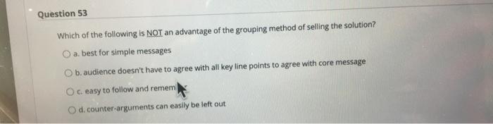 Solved . Question 53 Which of the following is NOT an | Chegg.com