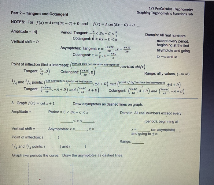 Solved 172 PreCalculus Trigonometry Graphing Trigonometric | Chegg.com