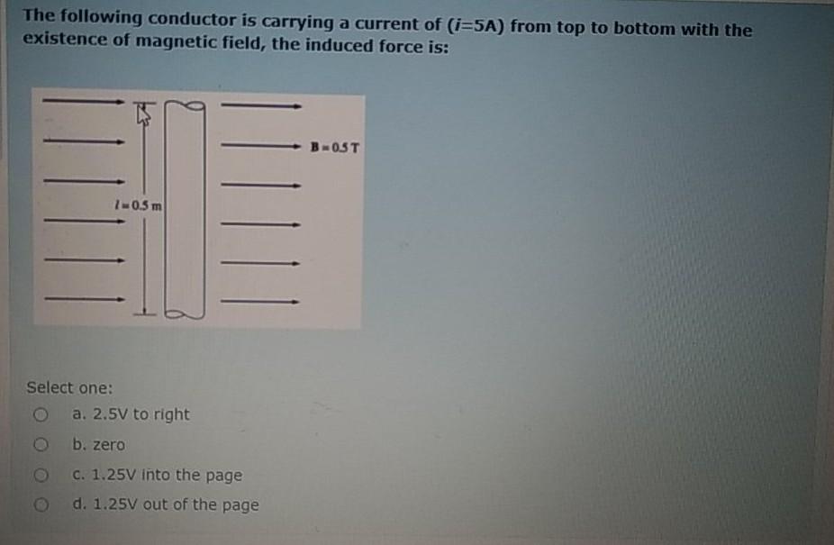 Solved The Following Conductor Is Carrying A Current Of | Chegg.com