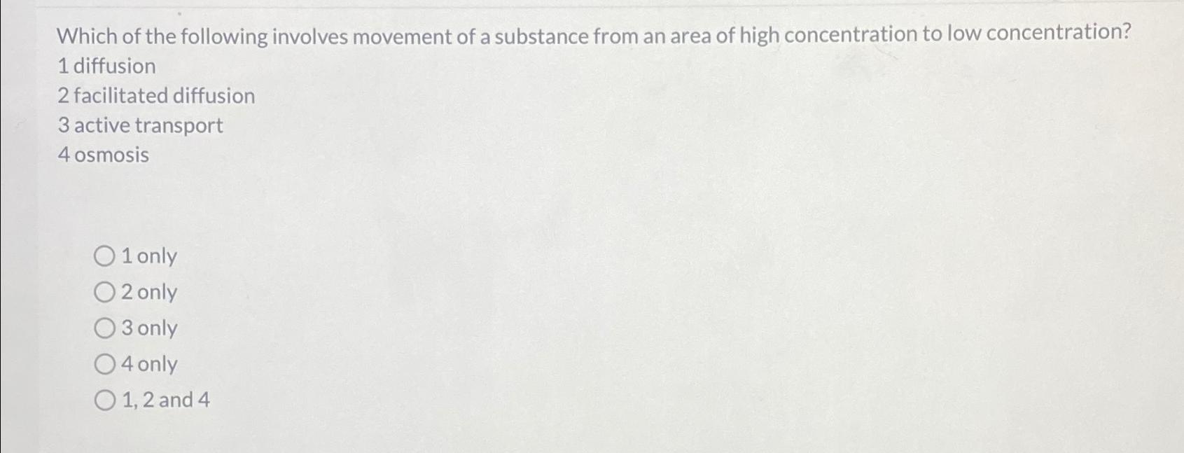 Solved Which of the following involves movement of a | Chegg.com