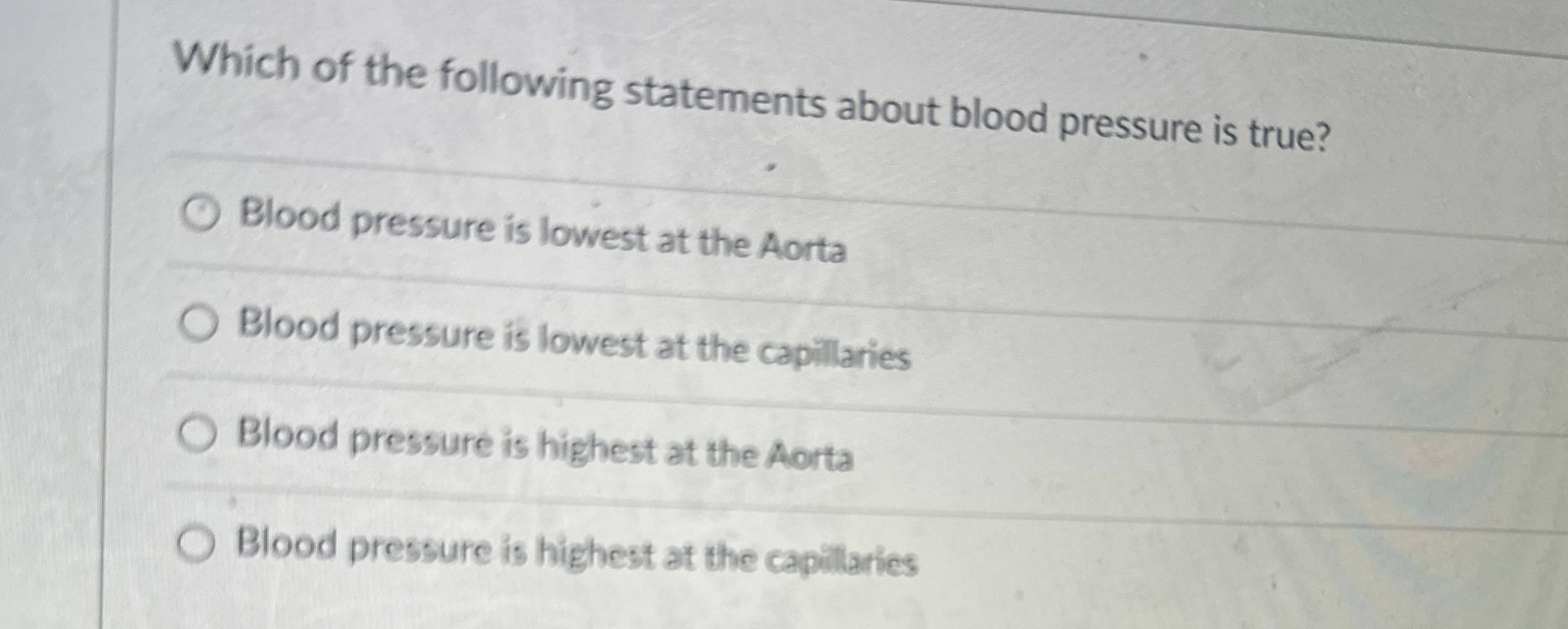Solved Which of the following statements about blood | Chegg.com