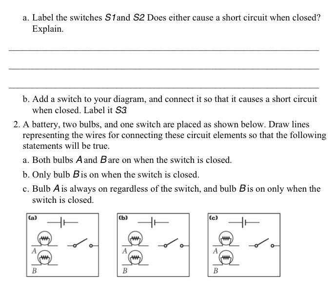 Solved Circuits and Circuit Elements Diagram Skills | Chegg.com