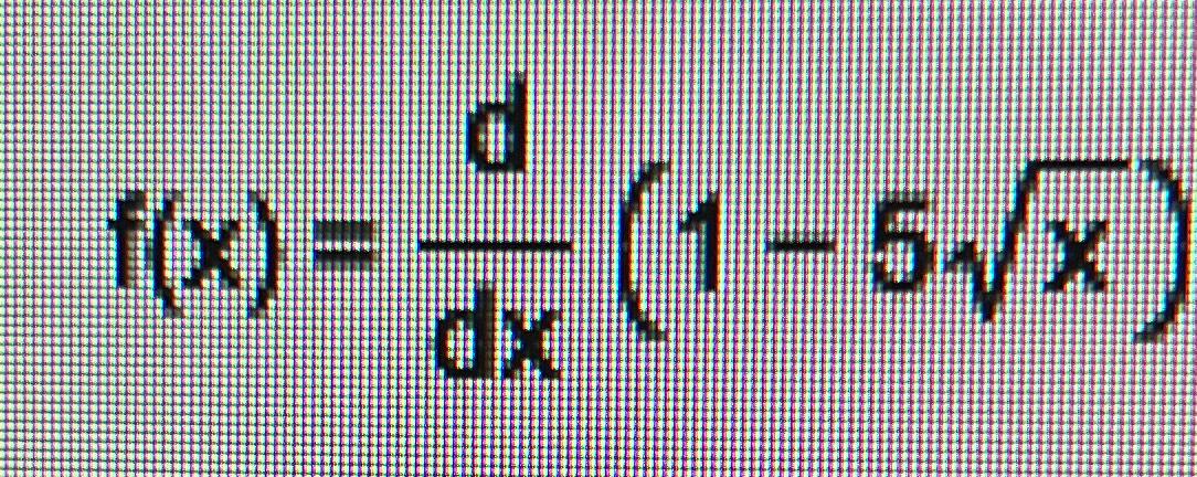 Solved f(x)=ddx(1-5x2)Find f(x)dx | Chegg.com
