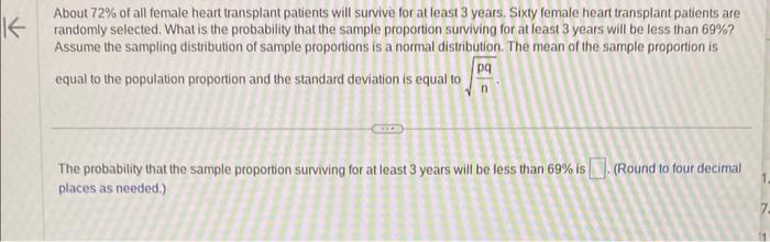  Solved About 72 Of All Female Heart Transplant