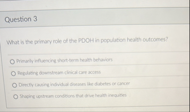 Solved Question 3What is the primary role of the PDOH in | Chegg.com