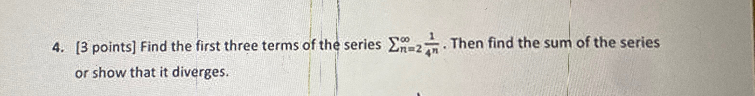 Solved [ 3 ﻿points] ﻿Find the first three terms of the | Chegg.com