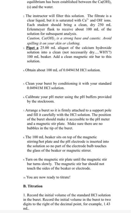 Solved 1. Objective: To determine the solubility-product | Chegg.com