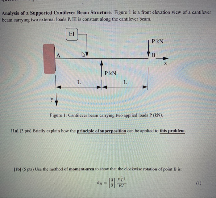 Solved Analysis of a Supported Cantilever Beam Structure. | Chegg.com