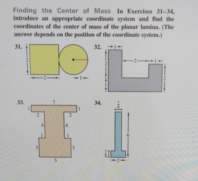 Solved Finding the Center of Mass the Center of Mass In | Chegg.com