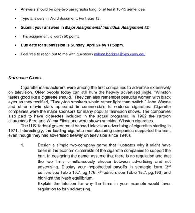 Solved • Answers should be one-two paragraphs long, or at | Chegg.com