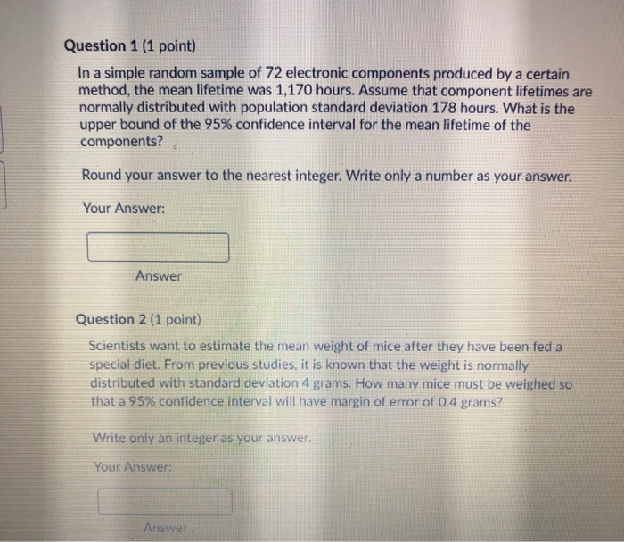 Solved Question 1 (1 point) In a simple random sample of 72 | Chegg.com