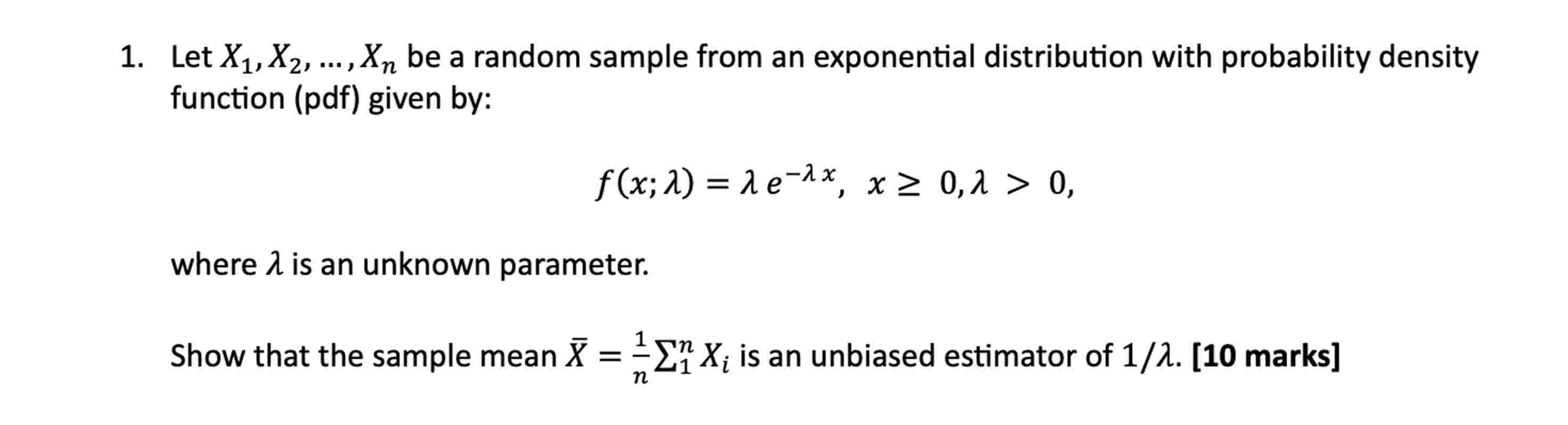 Let x_(1),x_(2),dots,x_(n) ﻿be a random sample from