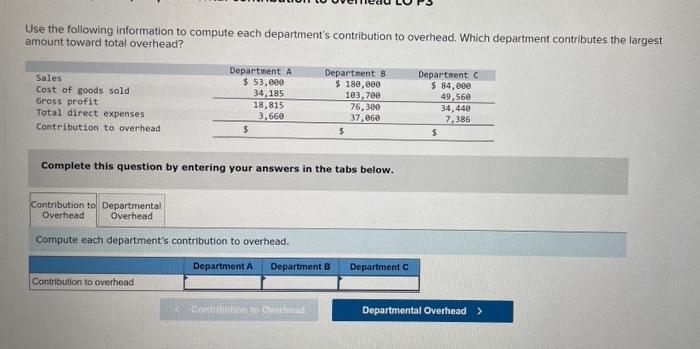 Solved Use The Following Information To Compute Each | Chegg.com