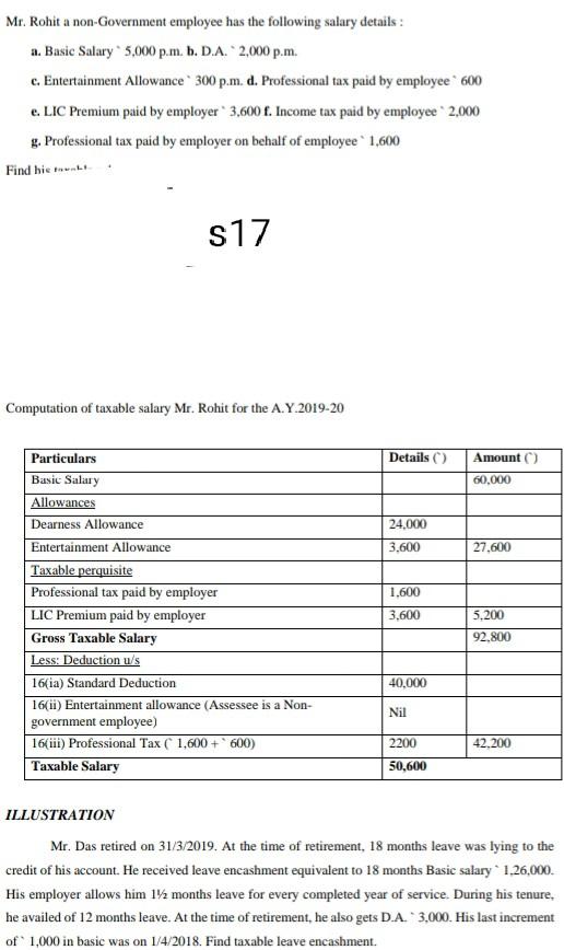 solved-mr-rohit-a-non-government-employee-has-the-following-chegg